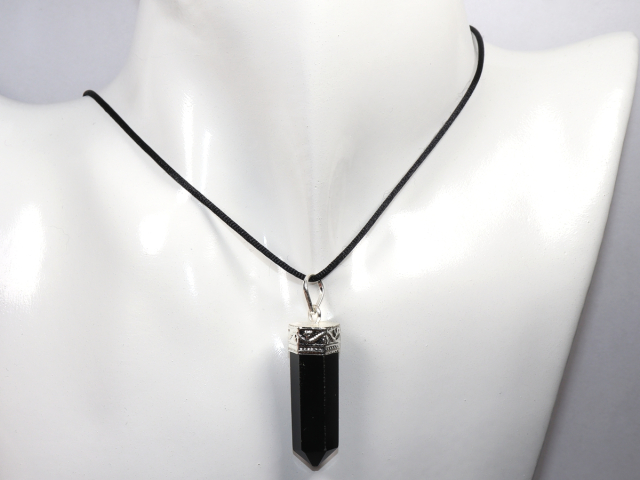 Preview: black tourmaline (Schorl) with cord or silver 925