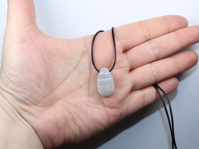 agate with cord or silver 925