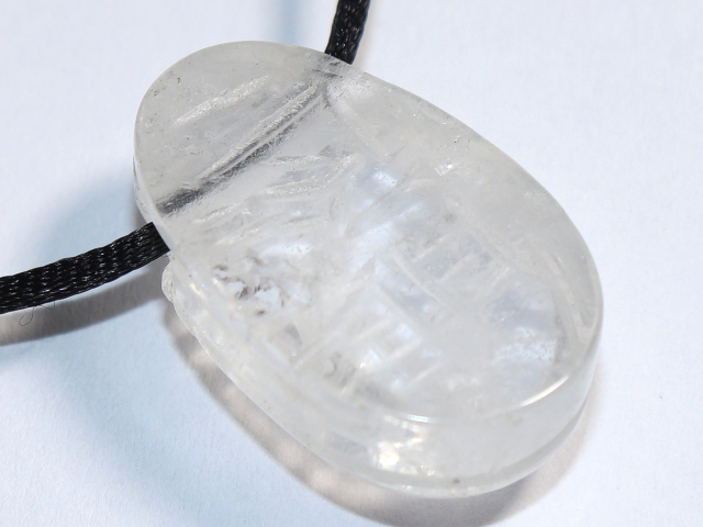 rock crystal with cord or silver 925