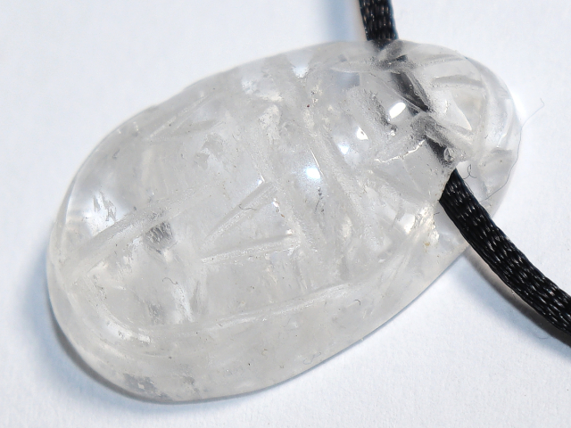rock crystal with cord or silver 925