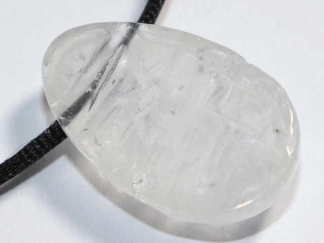 rock crystal with cord or silver 925