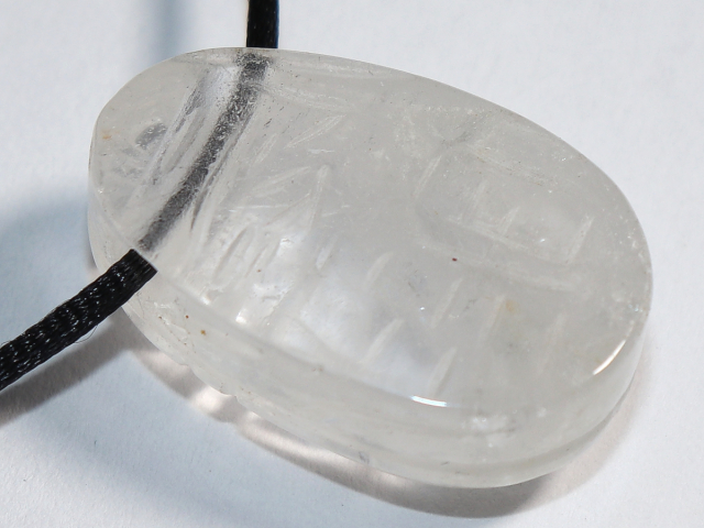 rock crystal with cord or silver 925