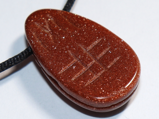gold sandstone with cord or silver 925