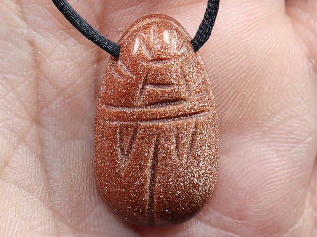 gold sandstone with cord or silver 925