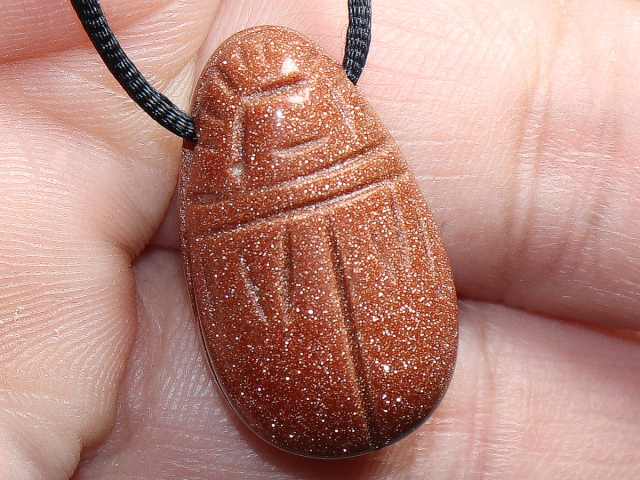 gold sandstone with cord or silver 925