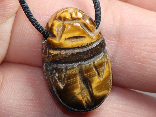 tiger's eye with cord or silver 925