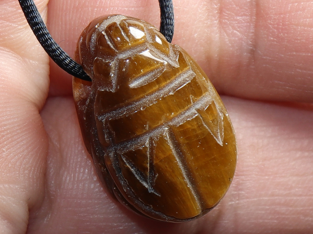 tiger's eye with cord or silver 925