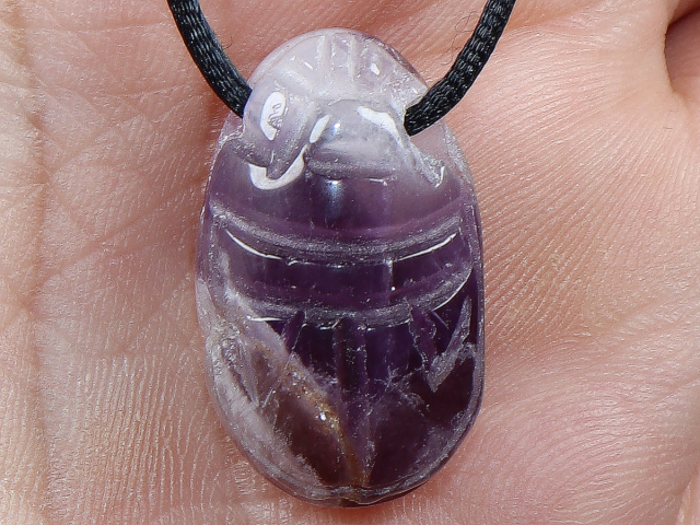 amethyst with cord or silver 925