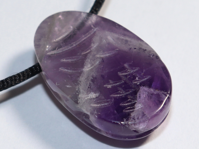 amethyst with cord or silver 925