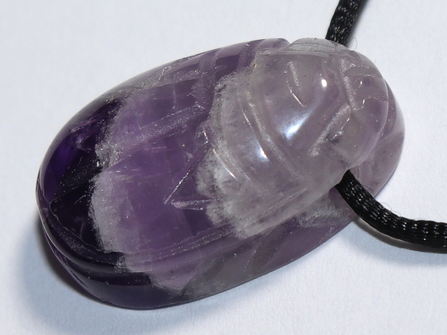 amethyst with cord or silver 925