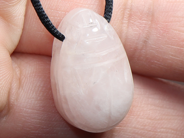 rose quartz with cord or silver 925