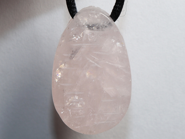 Preview: rose quartz with cord or silver 925