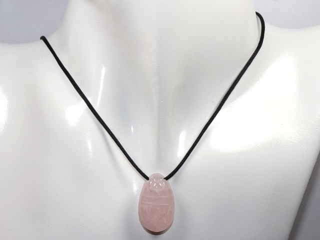 Preview: rose quartz with cord or silver 925