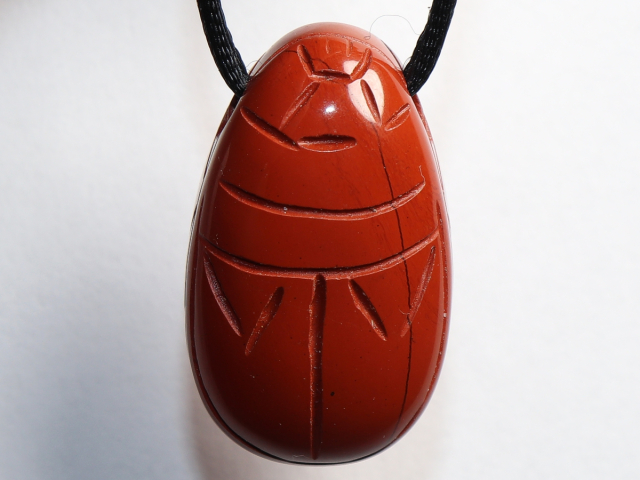 Preview: red jasper with cord or silver 925
