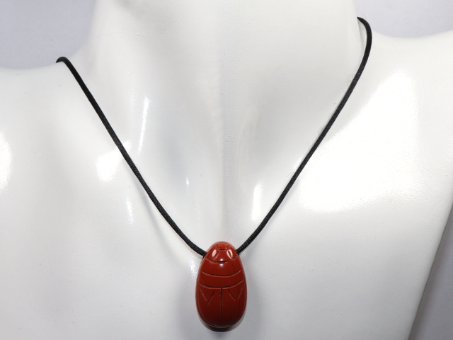 Preview: red jasper with cord or silver 925