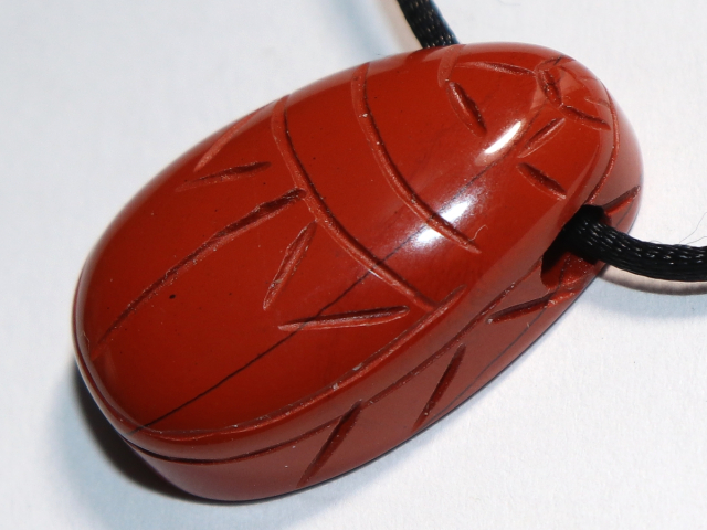 red jasper with cord or silver 925