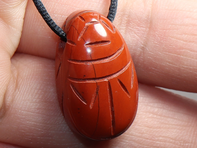 red jasper with cord or silver 925