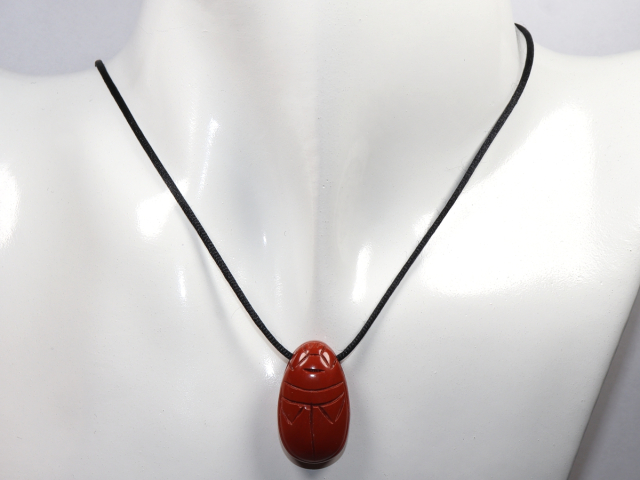 Preview: red jasper with cord or silver 925