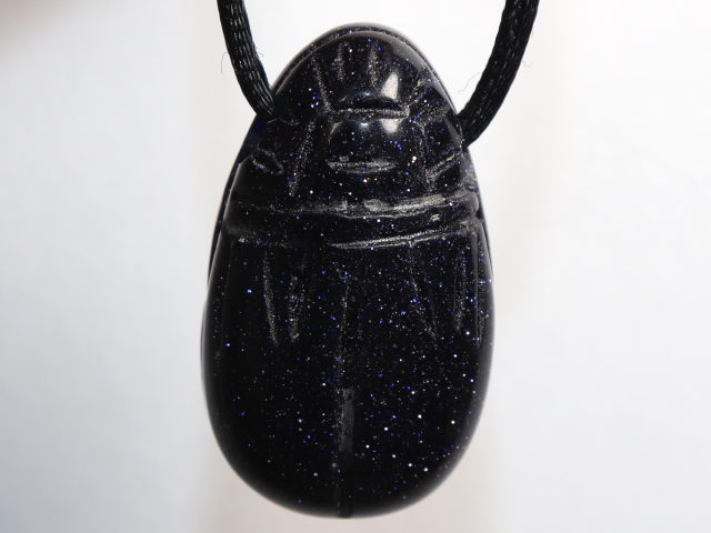 Preview: blue sandstone with cord or silver 925