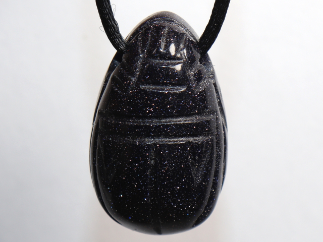 Preview: blue sandstone with cord or silver 925