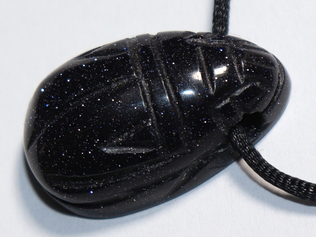 blue sandstone with cord or silver 925