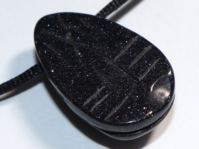 blue sandstone with cord or silver 925