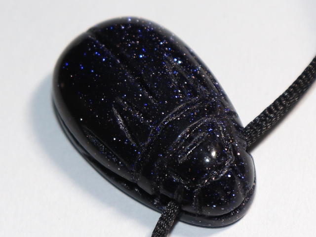 blue sandstone with cord or silver 925