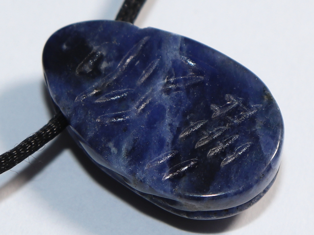 sodalite with cord or silver 925