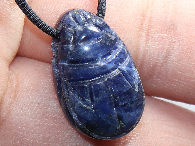 sodalite with cord or silver 925