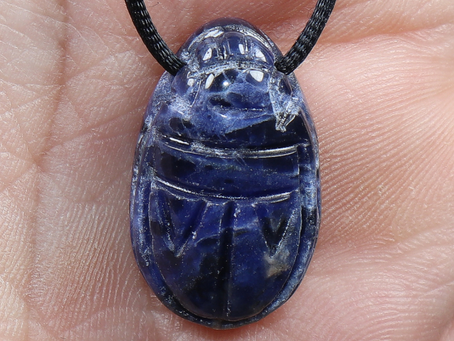 sodalite with cord or silver 925