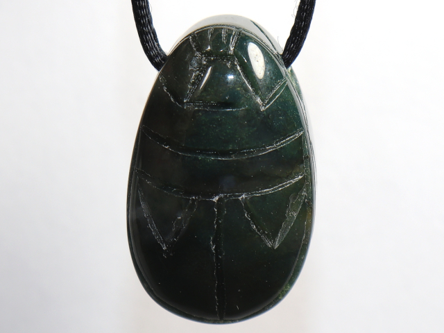 Preview: moss agate with cord or silver 925