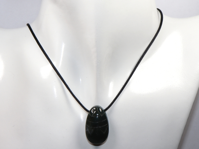 Preview: moss agate with cord or silver 925