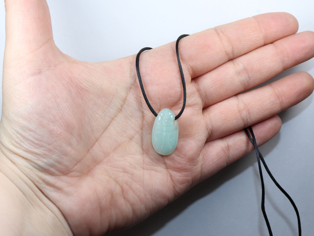 amazonite with cord or silver 925