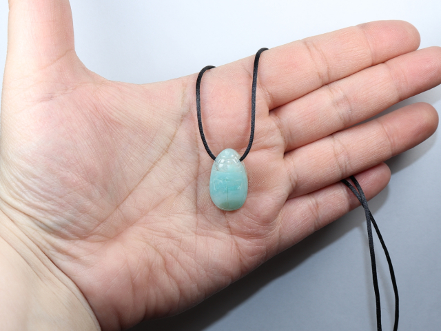 amazonite with cord or silver 925
