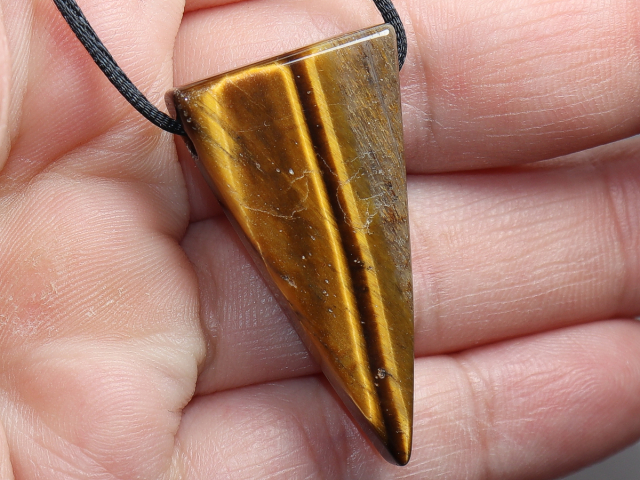 tiger's eye with cord or silver 925