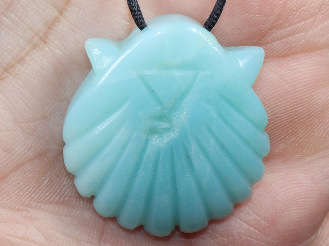amazonite with cord or silver 925
