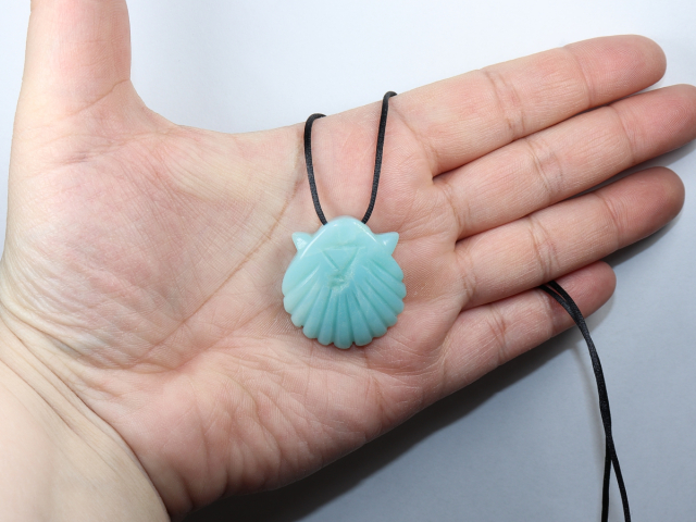 amazonite with cord or silver 925