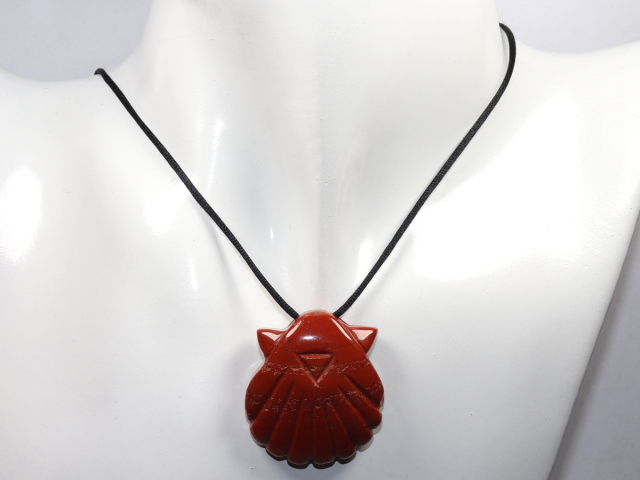 Preview: red jasper with cord or silver 925