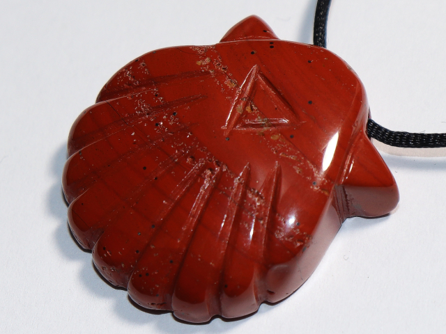 Preview: red jasper with cord or silver 925