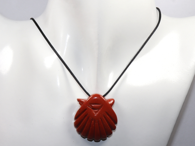 Preview: red jasper with cord or silver 925