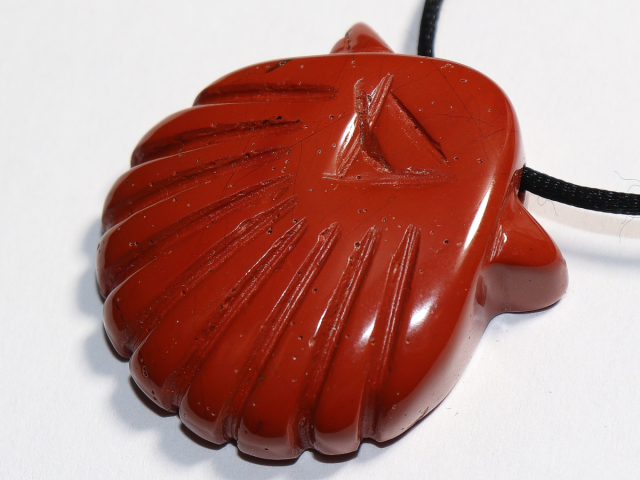 Preview: red jasper with cord or silver 925
