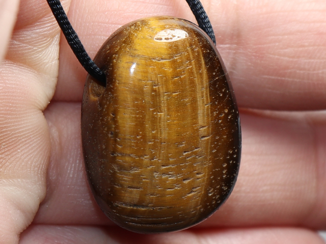 tiger's eye with cord or silver 925
