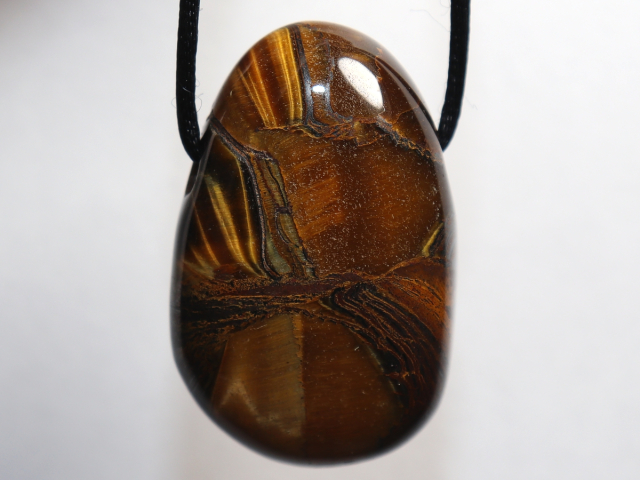 Preview: tiger's eye with cord or silver 925