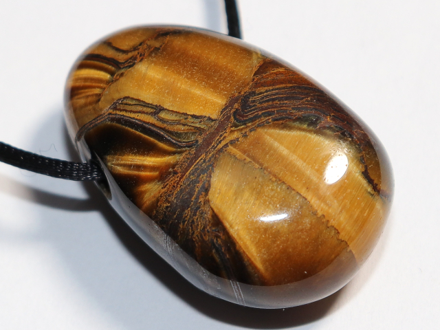tiger's eye with cord or silver 925