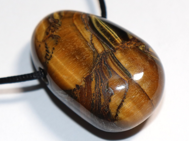 tiger's eye with cord or silver 925
