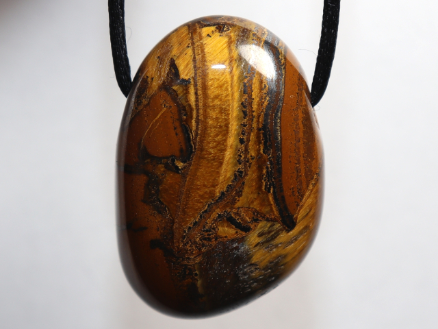 tiger's eye with cord or silver 925