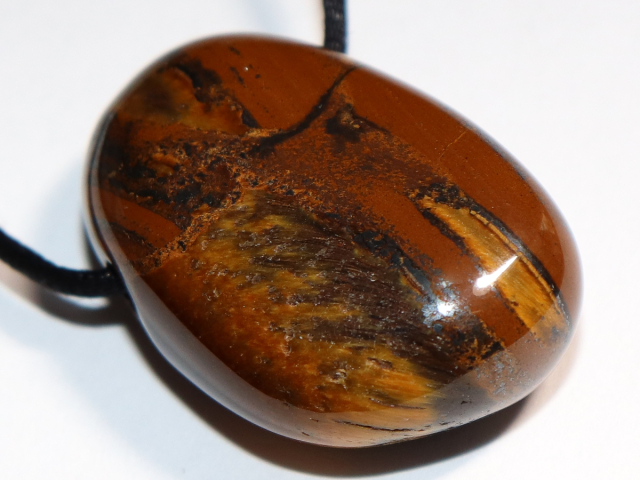 tiger's eye with cord or silver 925