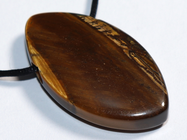tiger's eye with cord or silver 925