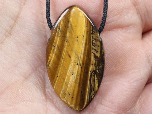 tiger's eye with cord or silver 925