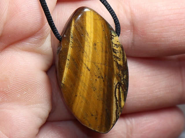 tiger's eye with cord or silver 925